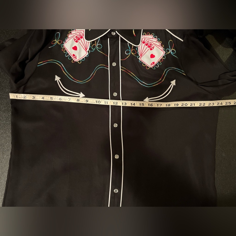 H Bar C XL Black Label Vintage Inspired Royal Flush Shirt - Picture 6 of 14